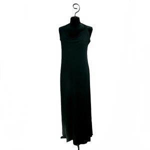 Jones NY Black Halter Neck Long Dress Size L NWT